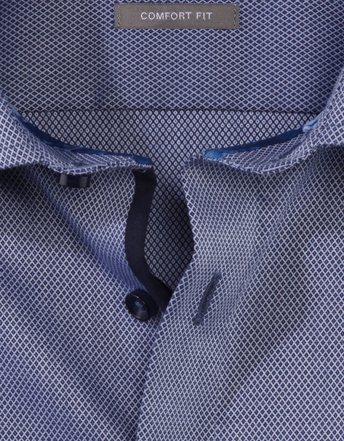 Сорочка синяя мужская классическая OLYMP Luxor прямая