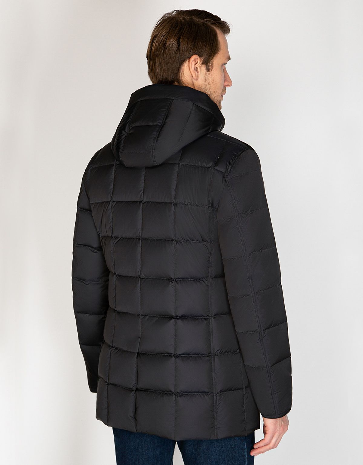 Пуховик мужской RIGGI удлинённый с капюшоном | купить в интернет-магазине Olymp-Men