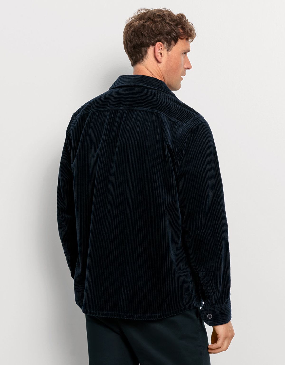 Рубашка овершот вельветовая синяя Olymp Casual | купить в интернет-магазине Olymp-Men