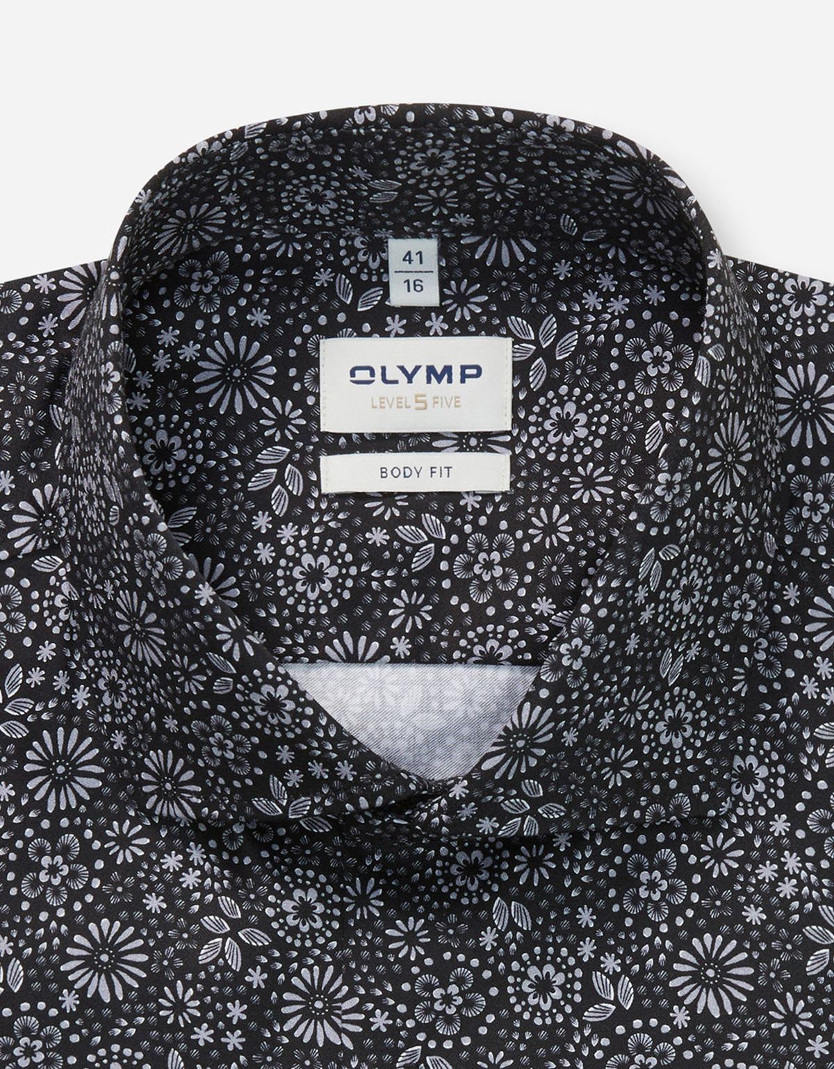 Рубашка мужская с цветочным принтом Olymp, body fit | купить в интернет-магазине Olymp-Men