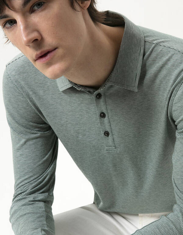 Поло с длинным рукавом мужское Olymp, body fit | купить в интернет-магазине Olymp-Men