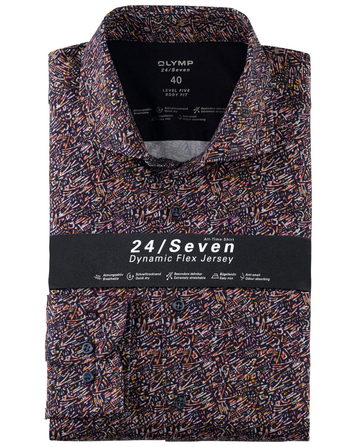 Сорочка мужская OLYMP Level Five BF 24/7 21401418[СИНИЙ]