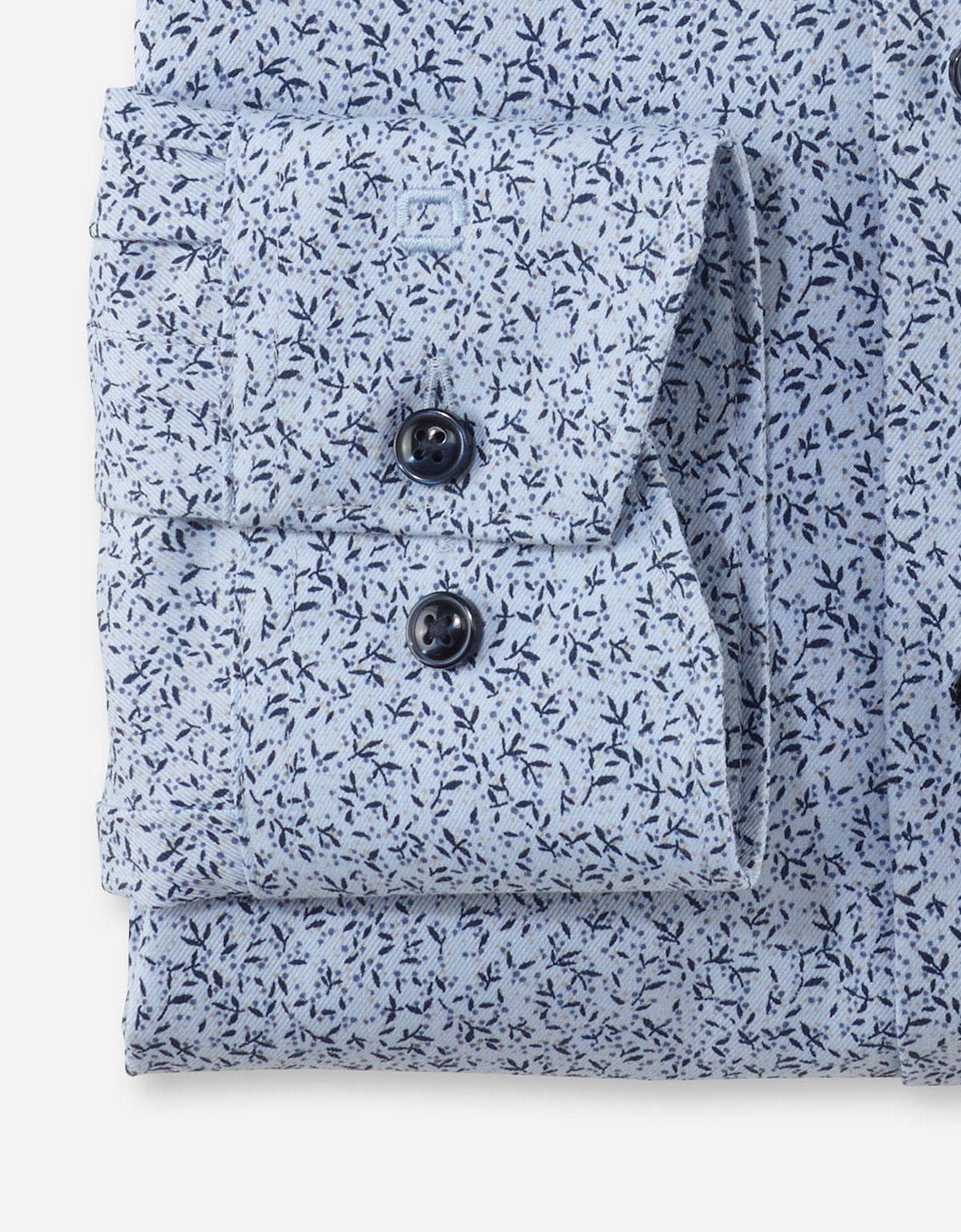 Рубашка голубая с принтом OLYMP Luxor, modern fit, климат-контроль | купить в интернет-магазине Olymp-Men