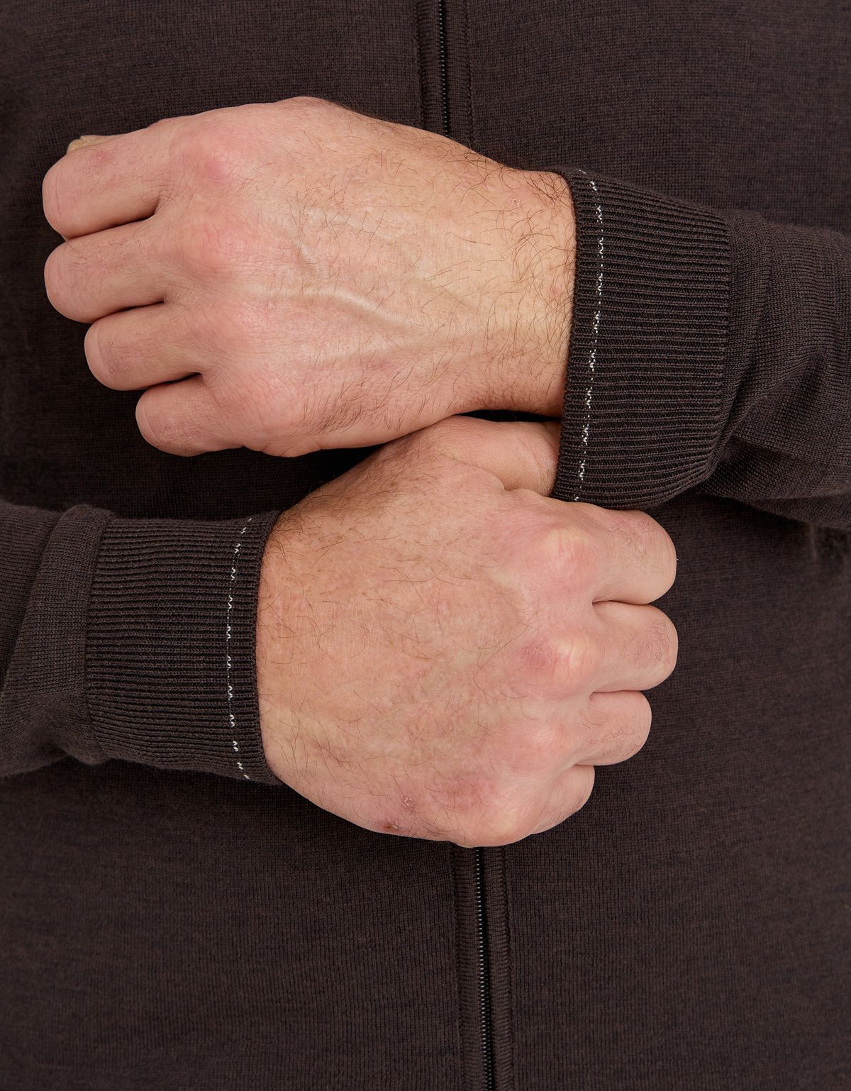 Кардиган коричневый мужской Gratude на молнии | купить в интернет-магазине Olymp-Men