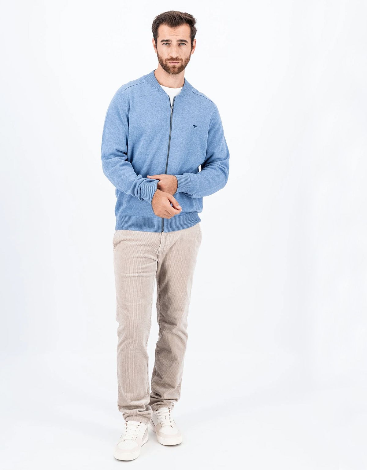 Кардиган хлопковый на молнии Fynch-Hatton | купить в интернет-магазине Olymp-Men