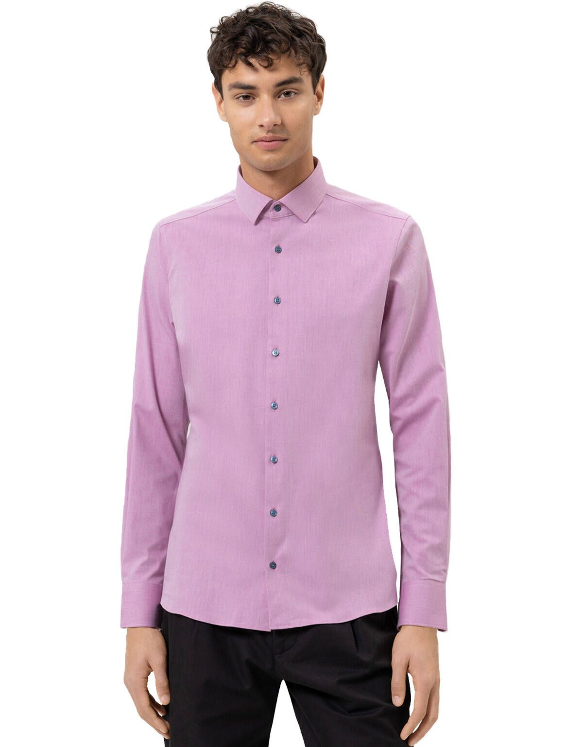Рубашка мужская розовая OLYMP 24/7, body fit[Розовый]