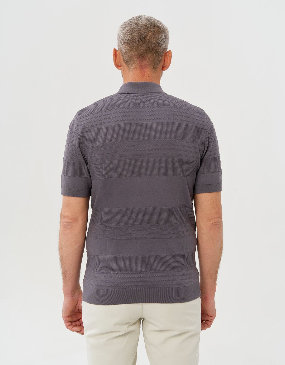 Поло мужское вязаное серое на пуговицах Gratude | купить в интернет-магазине Olymp-Men