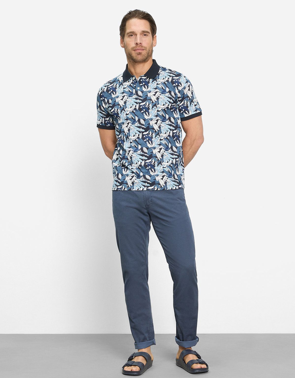 Поло мужское с принтом на пуговицах Olymp | купить в интернет-магазине Olymp-Men