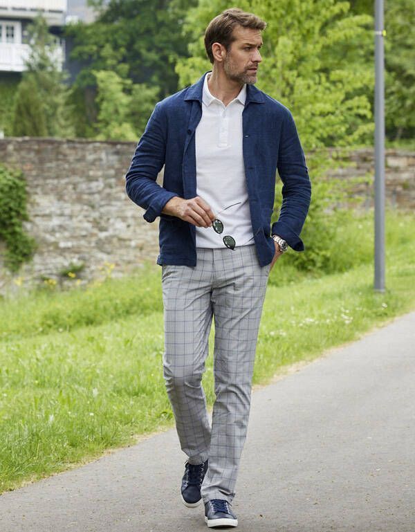 Брюки мужские в клетку w.Wegener | купить в интернет-магазине Olymp-Men