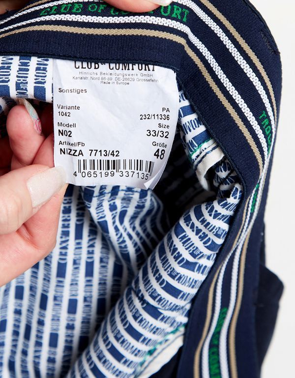 Брюки синие мужские Club Of Comfort зауженные | купить в интернет-магазине Olymp-Men