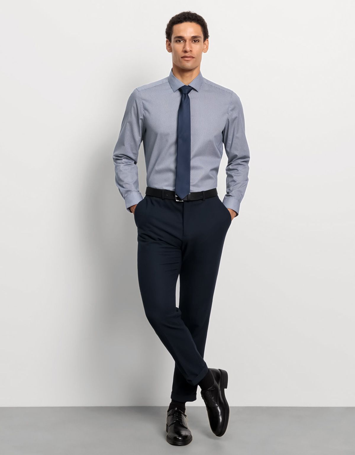 Рубашка мужская с рисунком OLYMP, body fit на высокий рост | купить в интернет-магазине Olymp-Men