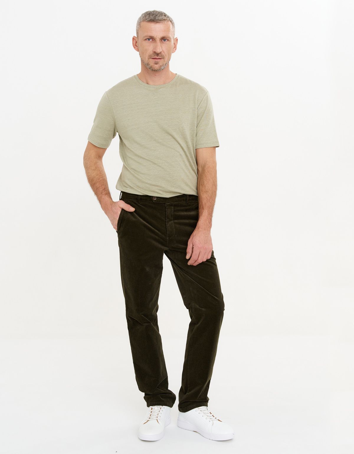 Брюки вельветовые зелёные w.Wegener | купить в интернет-магазине Olymp-Men