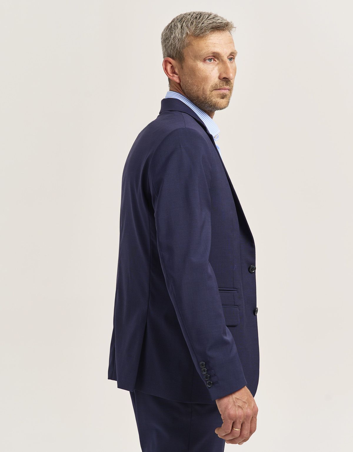 Пиджак мужской синего чернильного цвета w.Wegener из тонкой шерсти | купить в интернет-магазине Olymp-Men