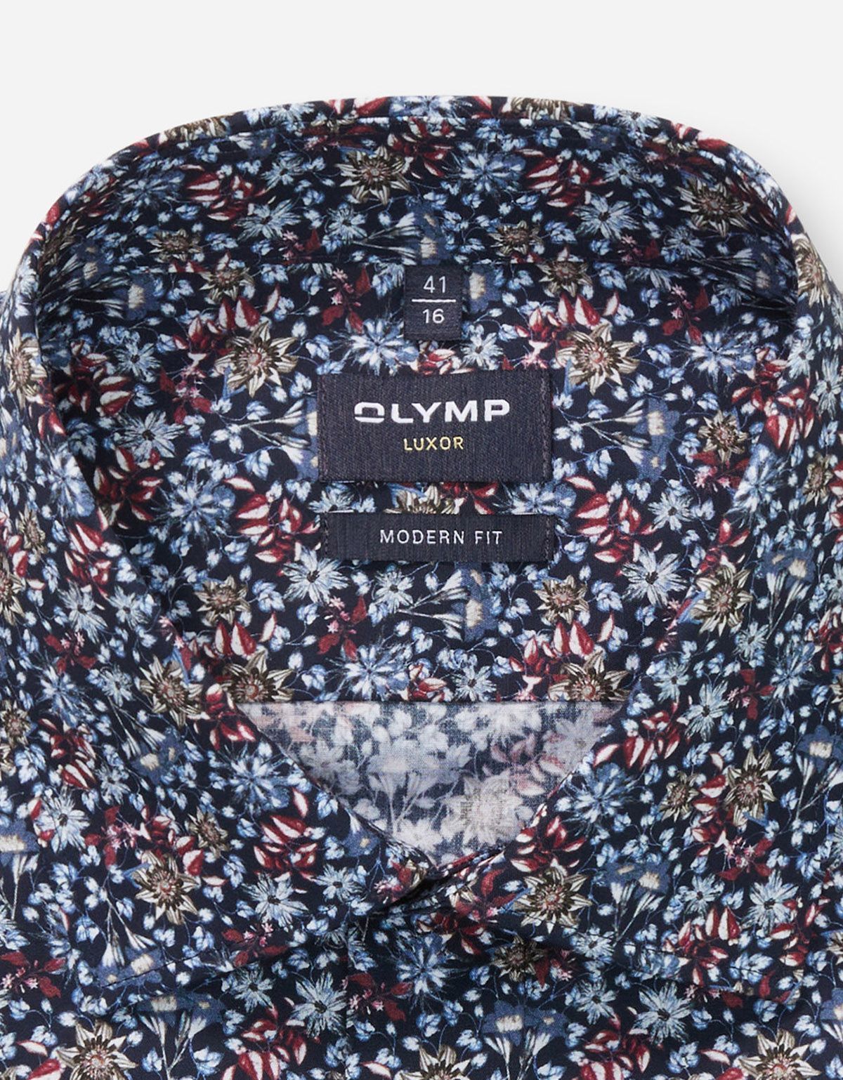 Рубашка с цветочным рисунком OLYMP Luxor, modern fit на высокий рост | купить в интернет-магазине Olymp-Men