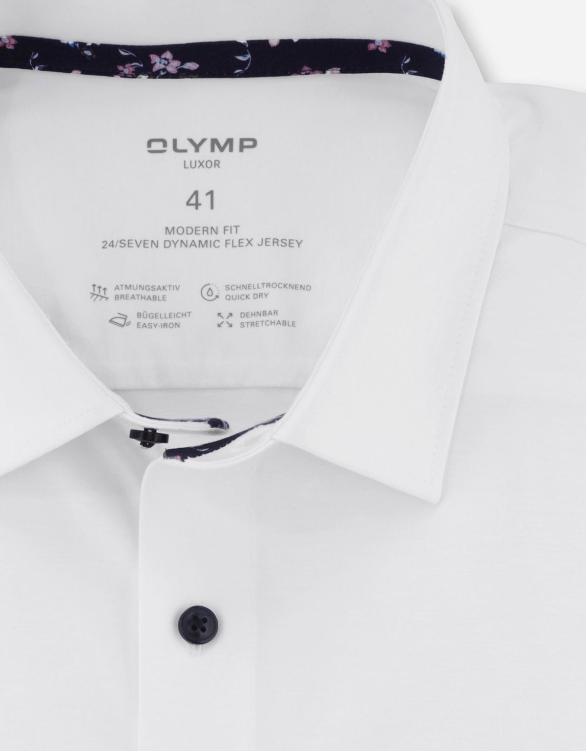 Рубашка трикотажная белая мужская OLYMP Luxor, modern fit | купить в интернет-магазине Olymp-Men