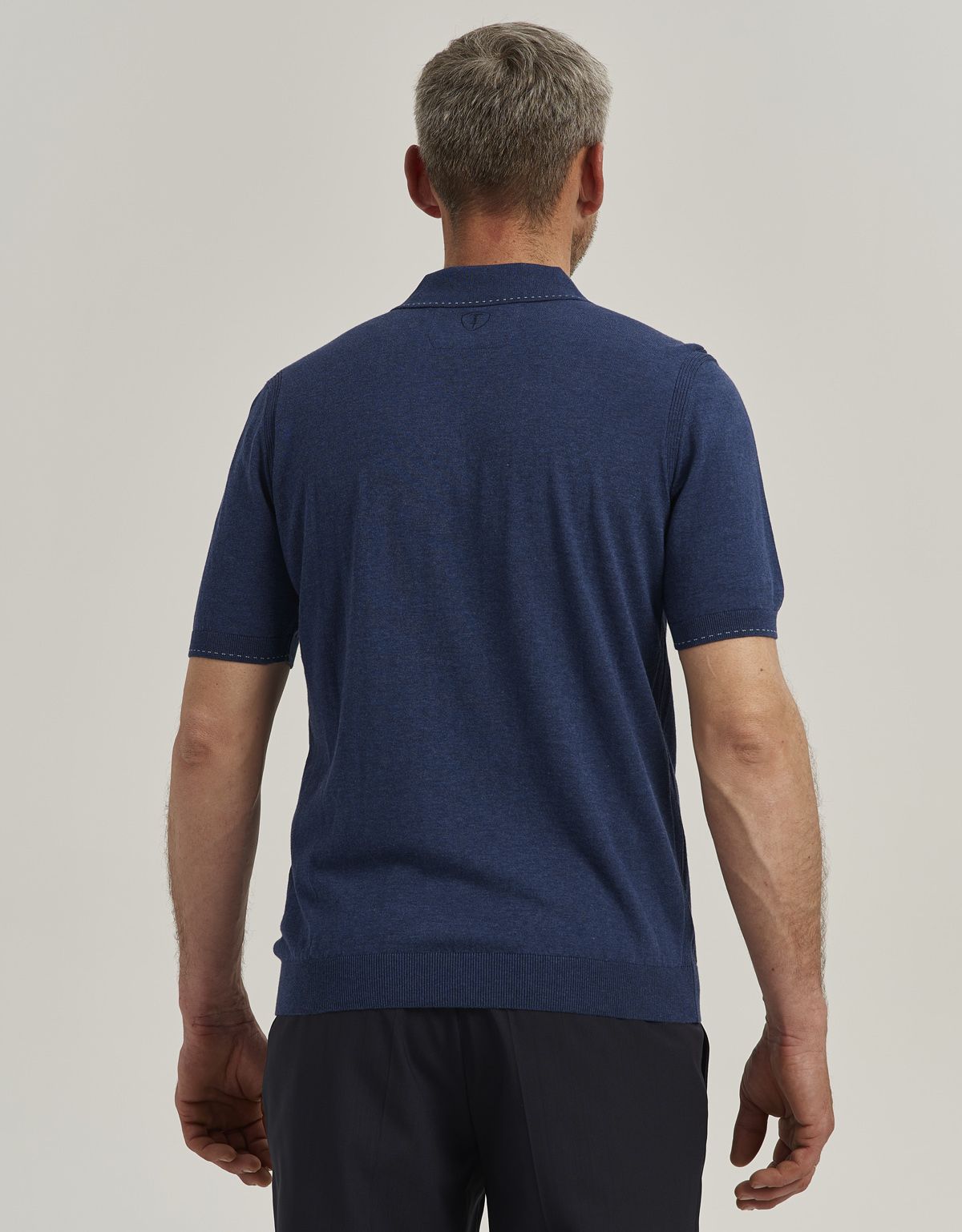 Поло мужское синее на молнии Gratude | купить в интернет-магазине Olymp-Men