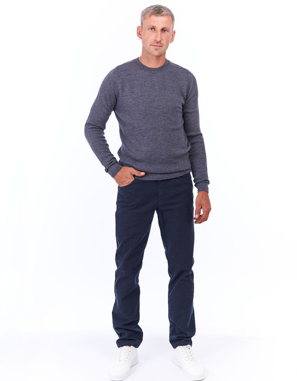 Брюки мужские синие тёплые Meyer, мод.Dublin, немного зауженные | купить в интернет-магазине Olymp-Men