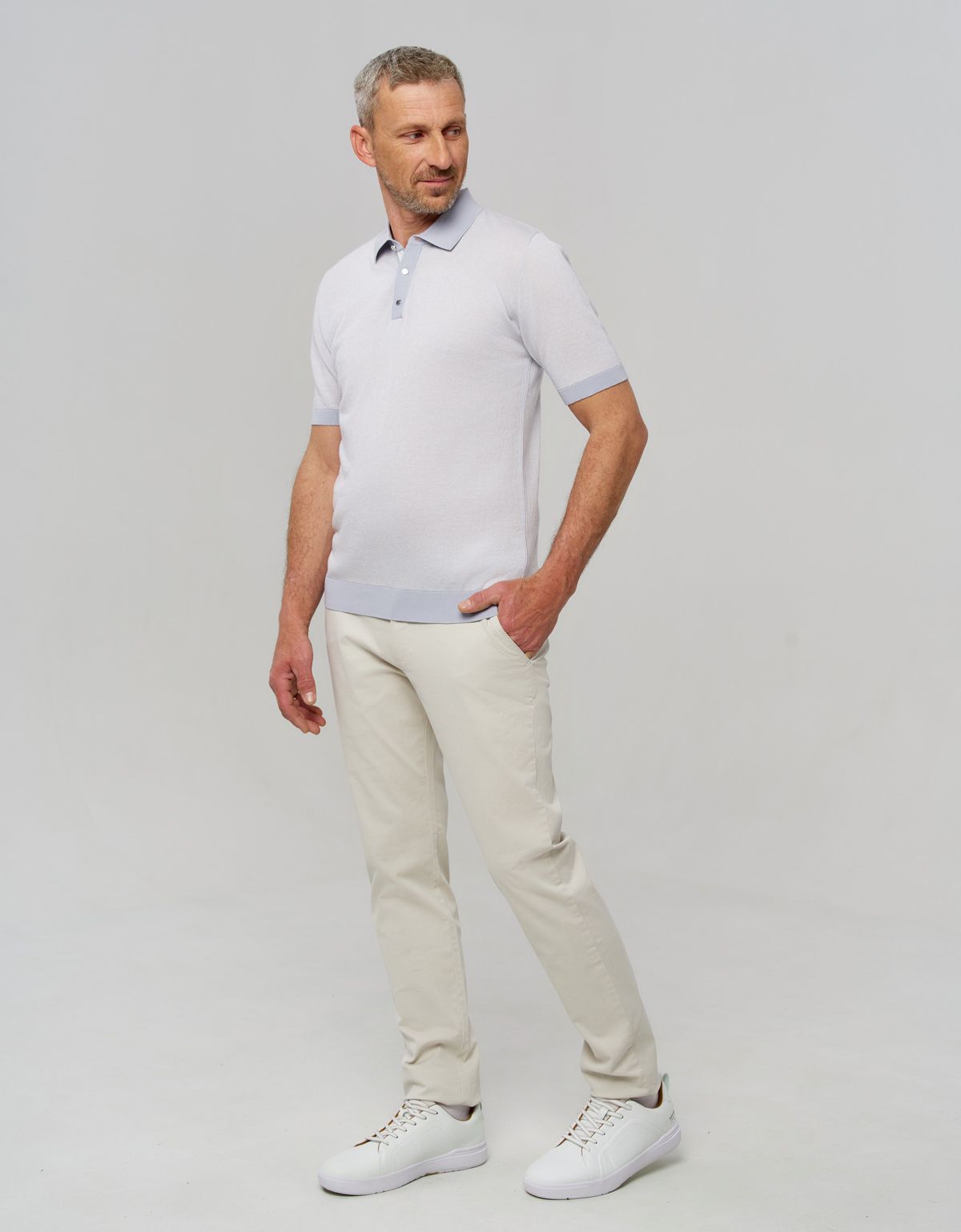 Поло голубое мужское на кнопках Gratude | купить в интернет-магазине Olymp-Men