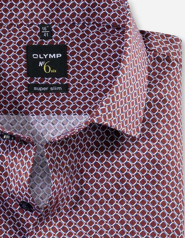 Сорочка мужская классическая с принтом OLYMP №6, супер слим | купить в интернет-магазине Olymp-Men