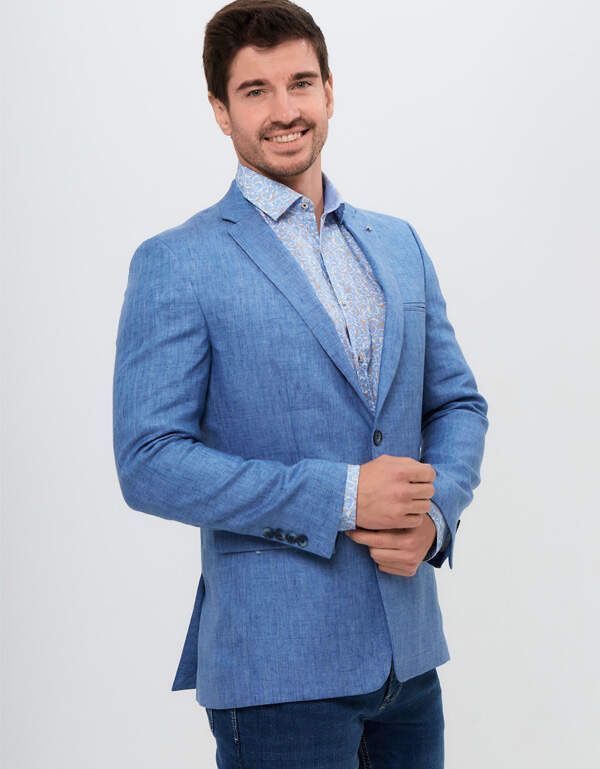 Пиджак льняной мужской  w.Wegener, 2 шлицы | купить в интернет-магазине Olymp-Men