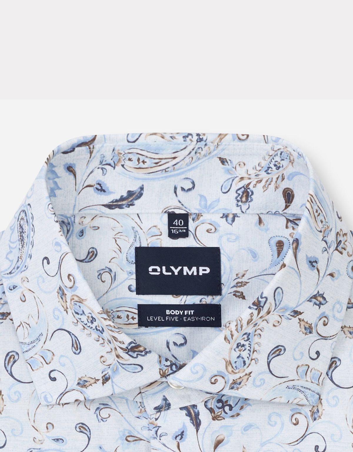 Рубашка с цветочным принтом Olymp, боди фит | купить в интернет-магазине Olymp-Men