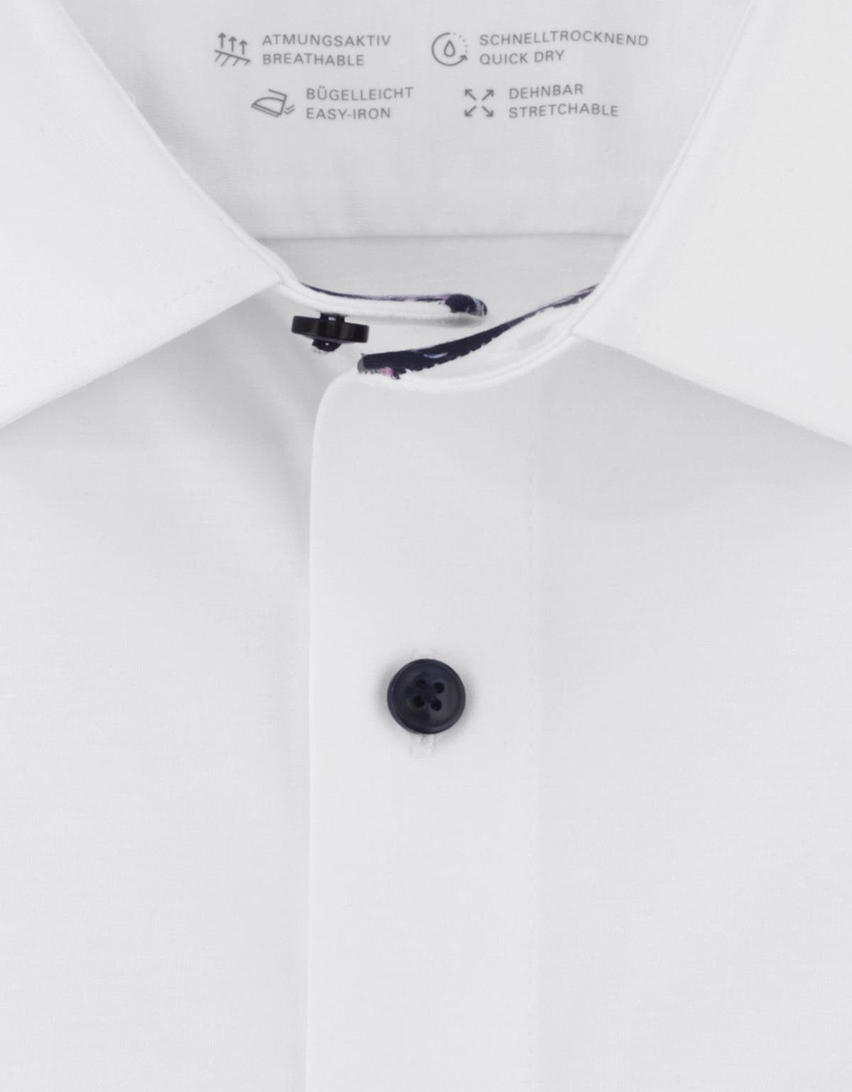 Рубашка трикотажная белая мужская OLYMP Luxor, modern fit | купить в интернет-магазине Olymp-Men