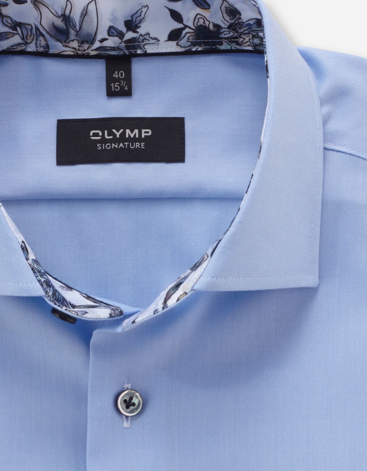 Рубашка мужская голубая классическая Signature