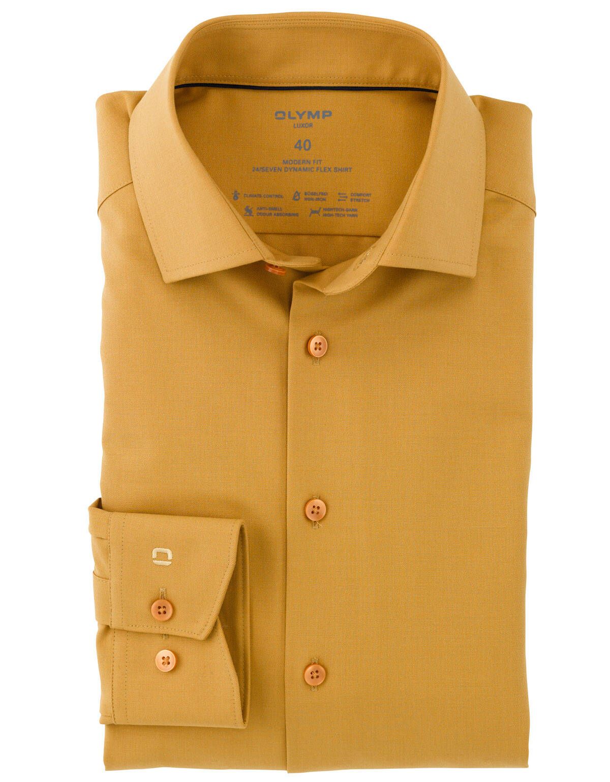 Рубашка мужская OLYMP Luxor 24/7, modern fit[Желтый]