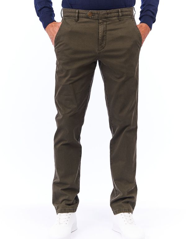 Брюки мужские Meyer хлопковые цвета хаки, прямые | купить в интернет-магазине Olymp-Men