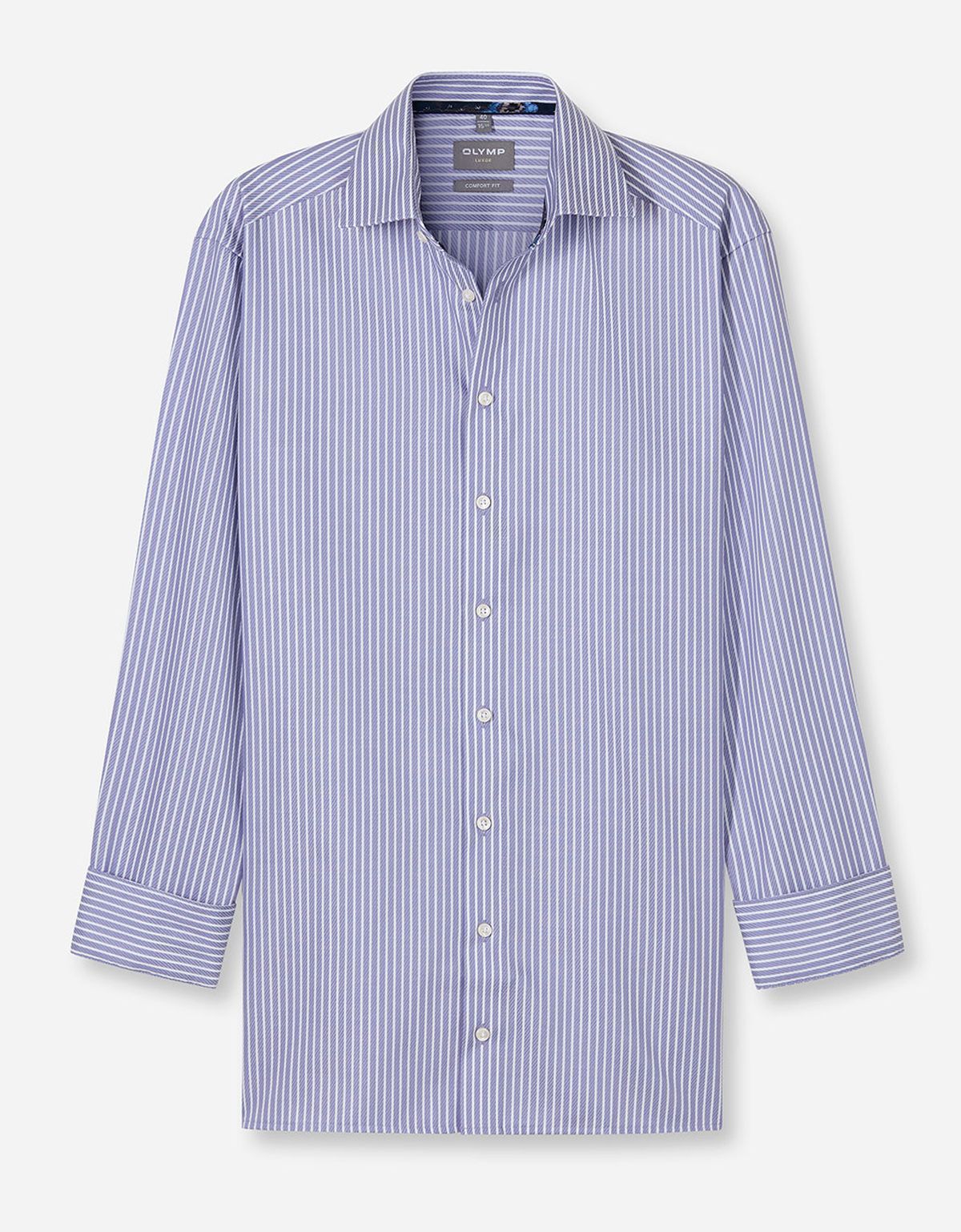 Рубашка мужская в белую полоску OLYMP Luxor, comfort fit | купить в интернет-магазине Olymp-Men