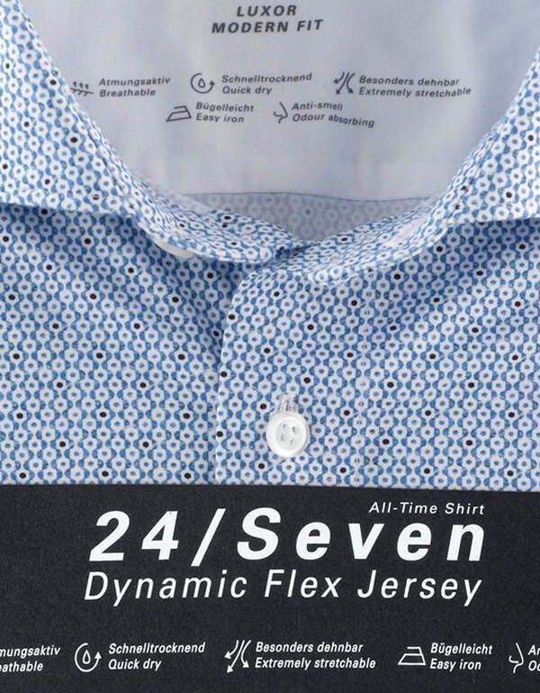 Рубашка трикотажная мужская OLYMP с рисунком Luxor 24/7, modern fit
