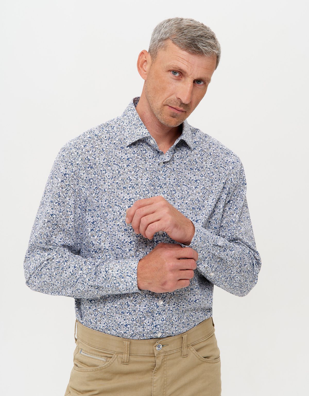 Рубашка с цветочным принтом OLYMP Luxor, modern fit | купить в интернет-магазине Olymp-Men