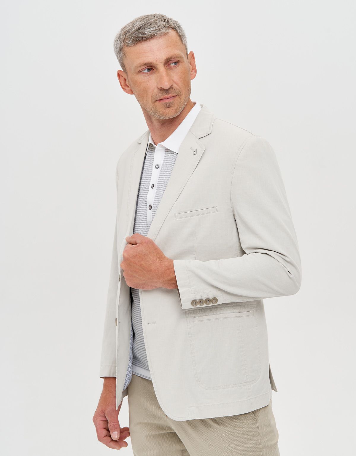 Пиджак мужской светлый w.Wegener из тонкого хлопка | купить в интернет-магазине Olymp-Men