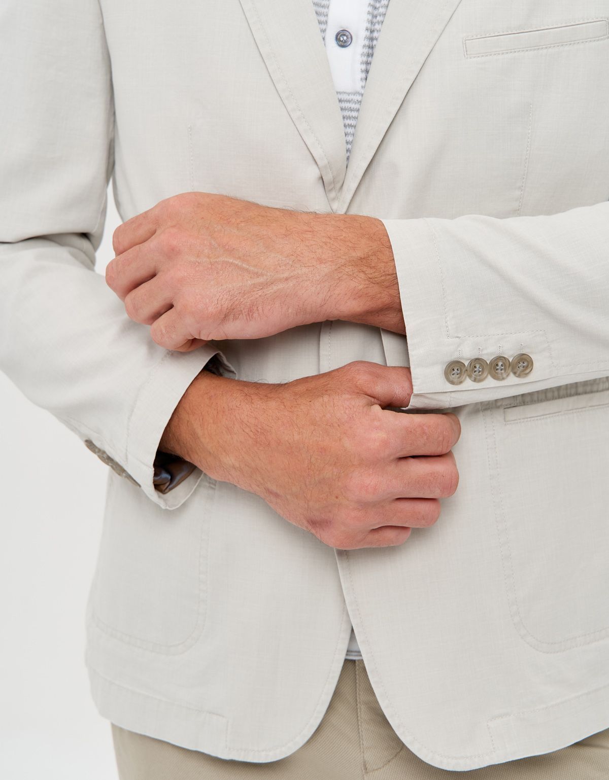 Пиджак мужской светлый w.Wegener из тонкого хлопка | купить в интернет-магазине Olymp-Men