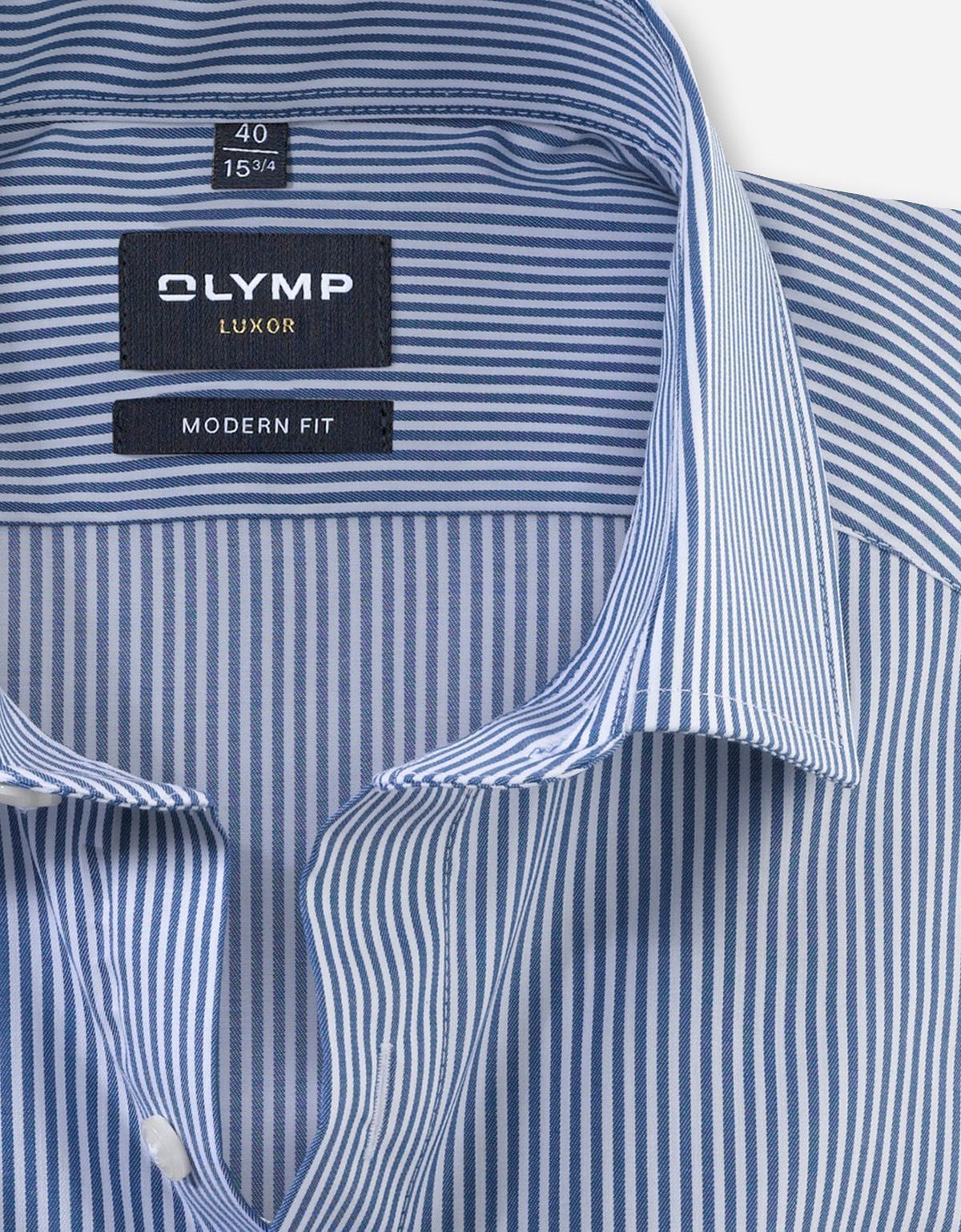 Рубашка мужская в синюю полоску OLYMP Luxor, modern fit | купить в интернет-магазине Olymp-Men