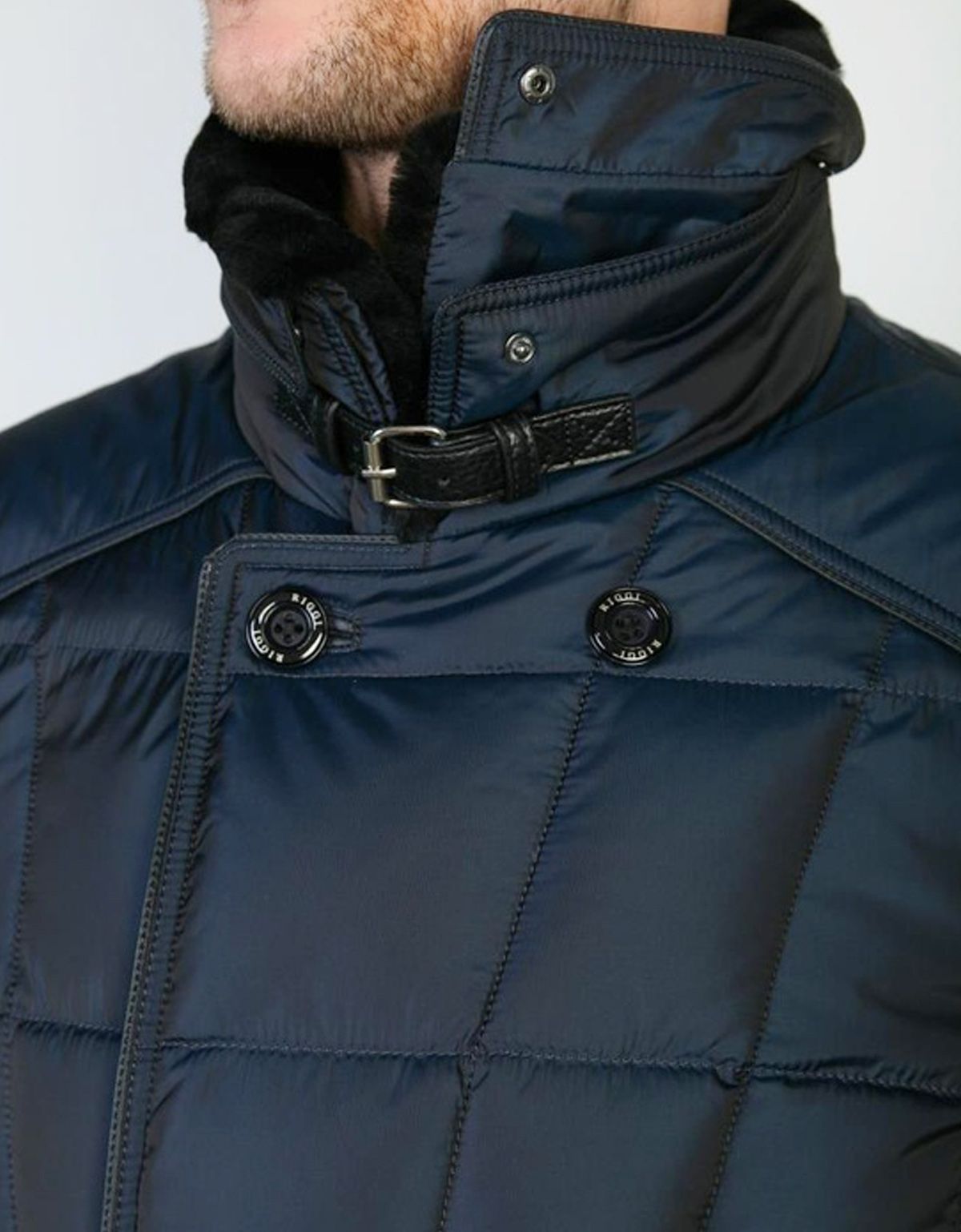 Пуховик мужской RIGGI с меховым воротником | купить в интернет-магазине Olymp-Men