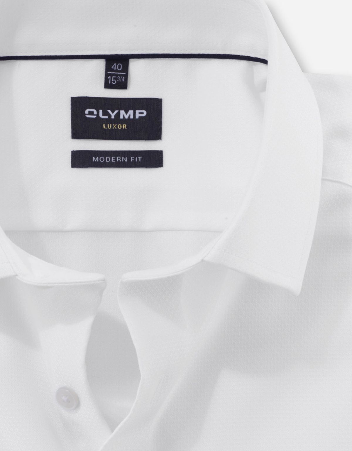 Сорочка мужская белая OLYMP Luxor, modern fit, фактурная ткань | купить в интернет-магазине Olymp-Men