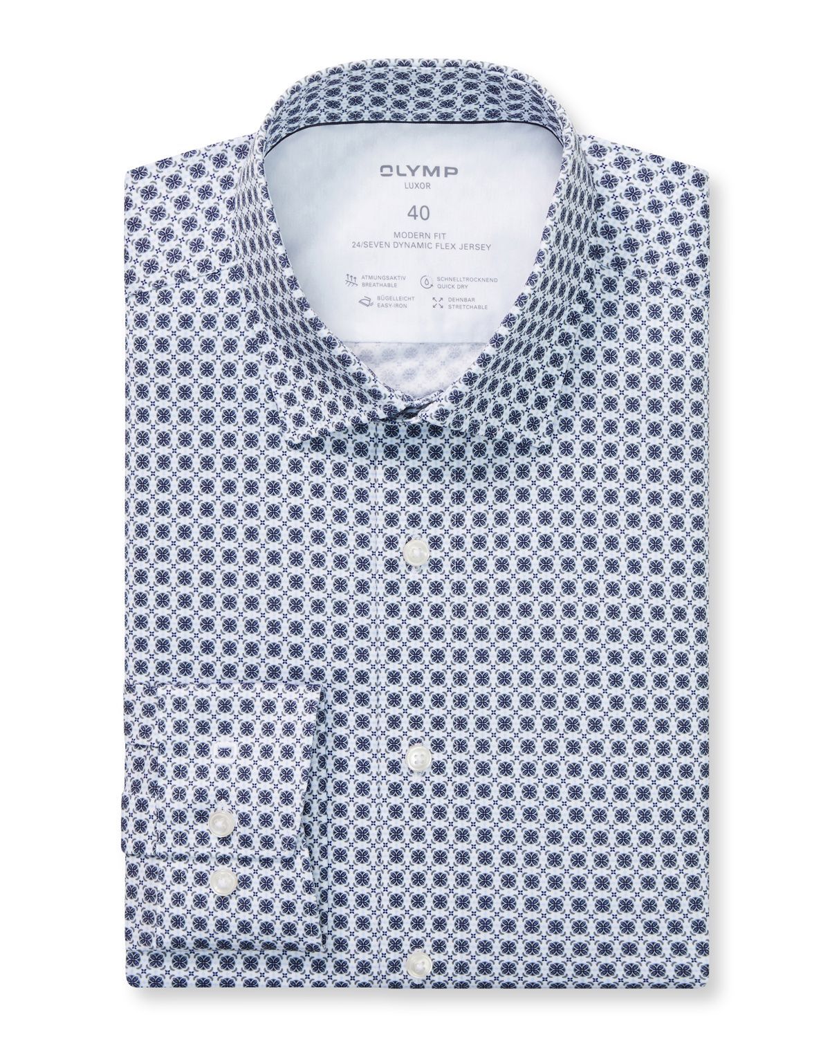Рубашка трикотажная с рисунком Olymp, modern fit | купить в интернет-магазине Olymp-Men