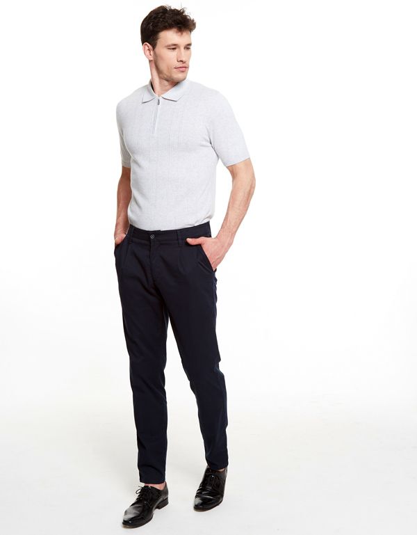 Брюки синие мужские Club Of Comfort зауженные | купить в интернет-магазине Olymp-Men