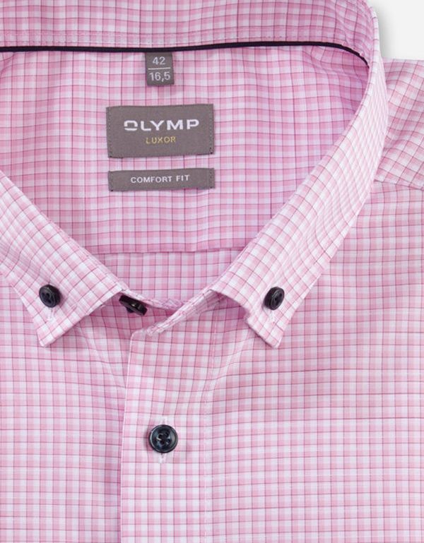 Рубашка мужская в клетку OLYMP Luxor, прямой крой | купить в интернет-магазине Olymp-Men