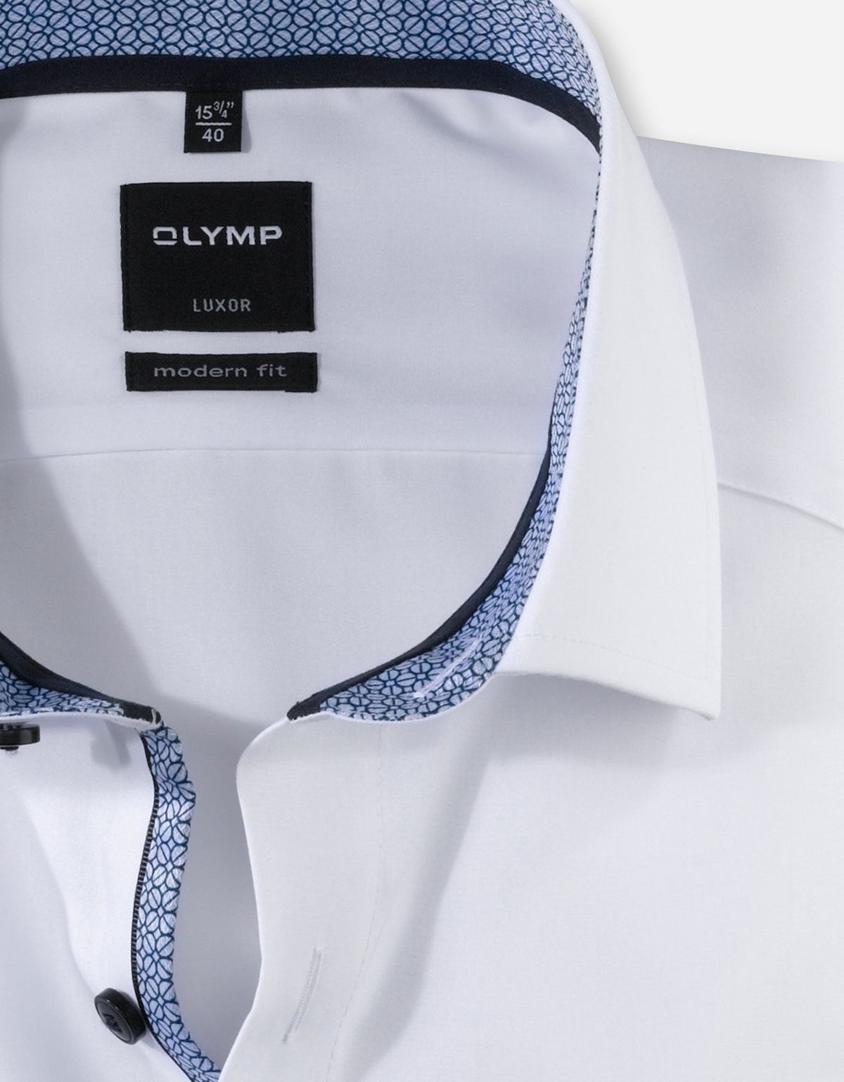 Белая рубашка мужская OLYMP Luxor Modern fit | купить в интернет-магазине Olymp-Men