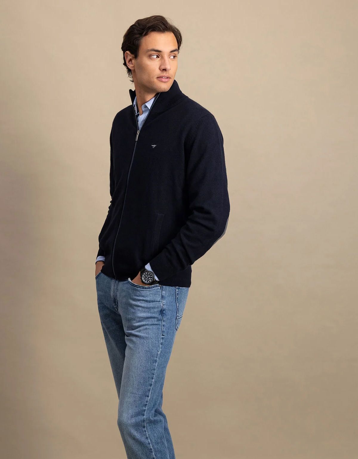 Кардиган шерстяной на молнии Fynch-Hatton | купить в интернет-магазине Olymp-Men