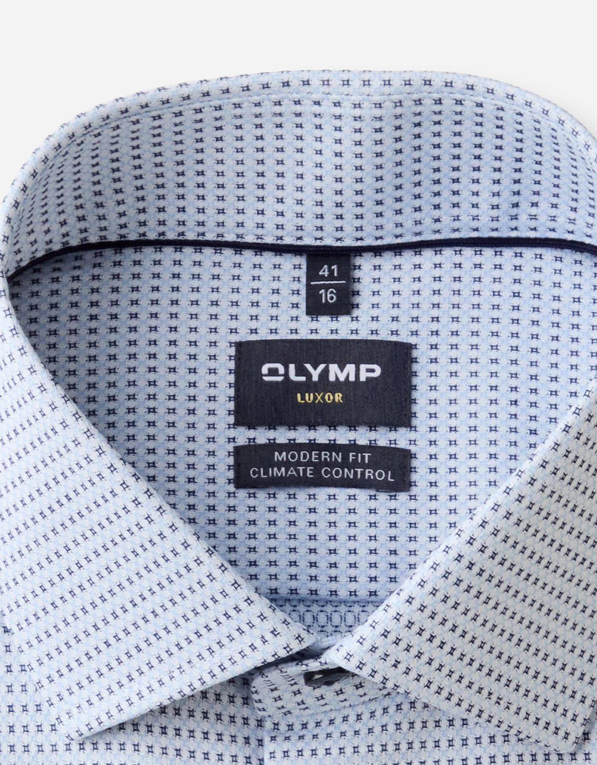 Рубашка мужская с принтом OLYMP Luxor, modern fit, климат-контроль