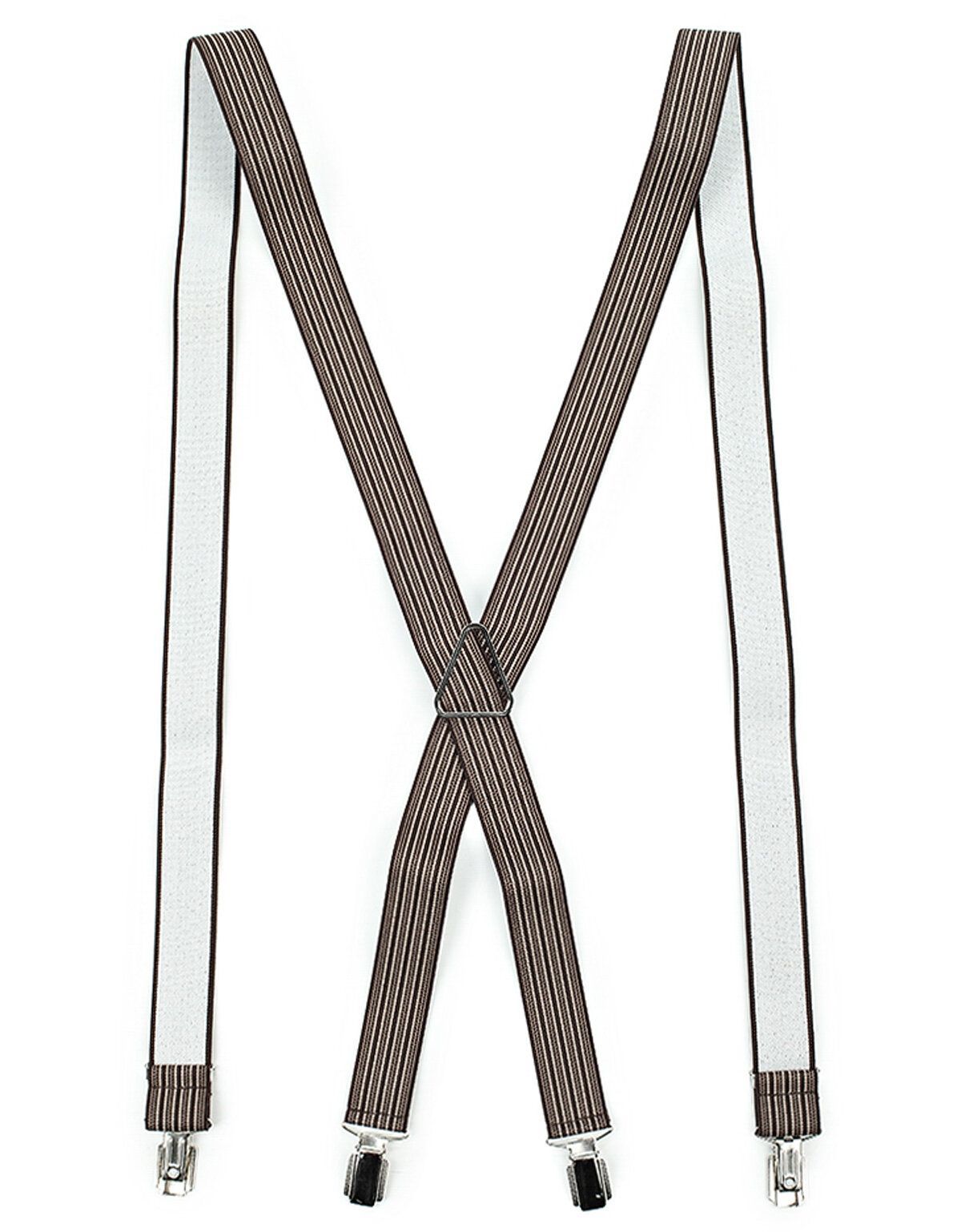 Мужские подтяжки коричневые в полоску | купить в интернет-магазине Olymp-Men