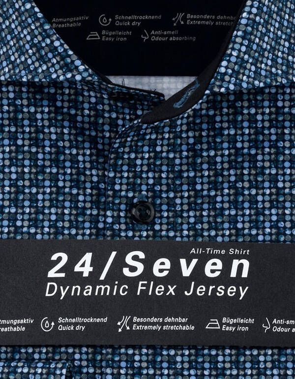 Рубашка трикотажная мужская OLYMP с принтом Luxor 24/7, modern fit | купить в интернет-магазине Olymp-Men