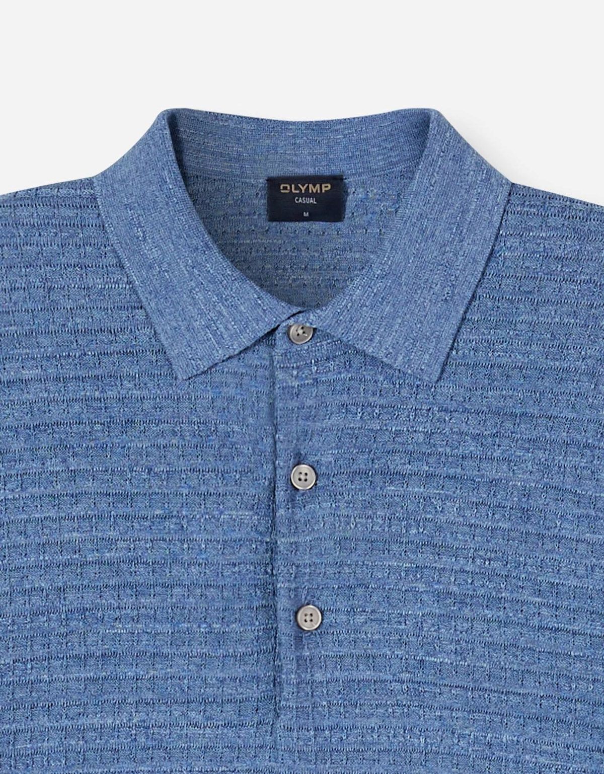 Поло мужское вязаное голубое Olymp | купить в интернет-магазине Olymp-Men