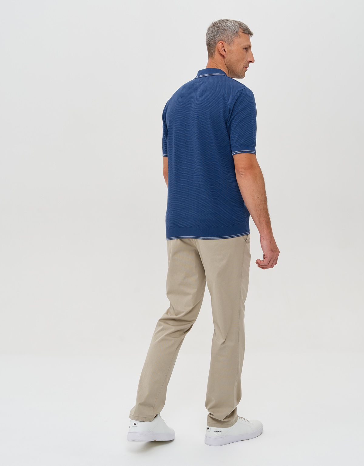 Поло синее мужское на молнии Gratude | купить в интернет-магазине Olymp-Men