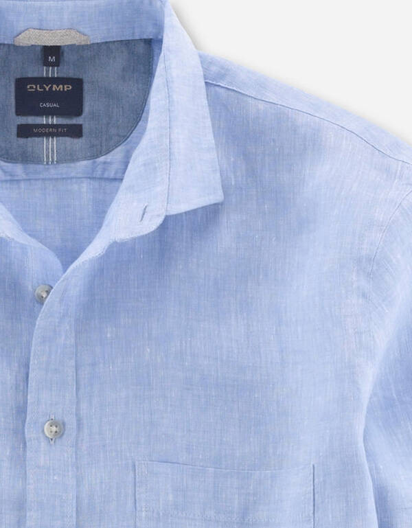 Льняная рубашка мужская OLYMP Casual, modern fit | купить в интернет-магазине Olymp-Men