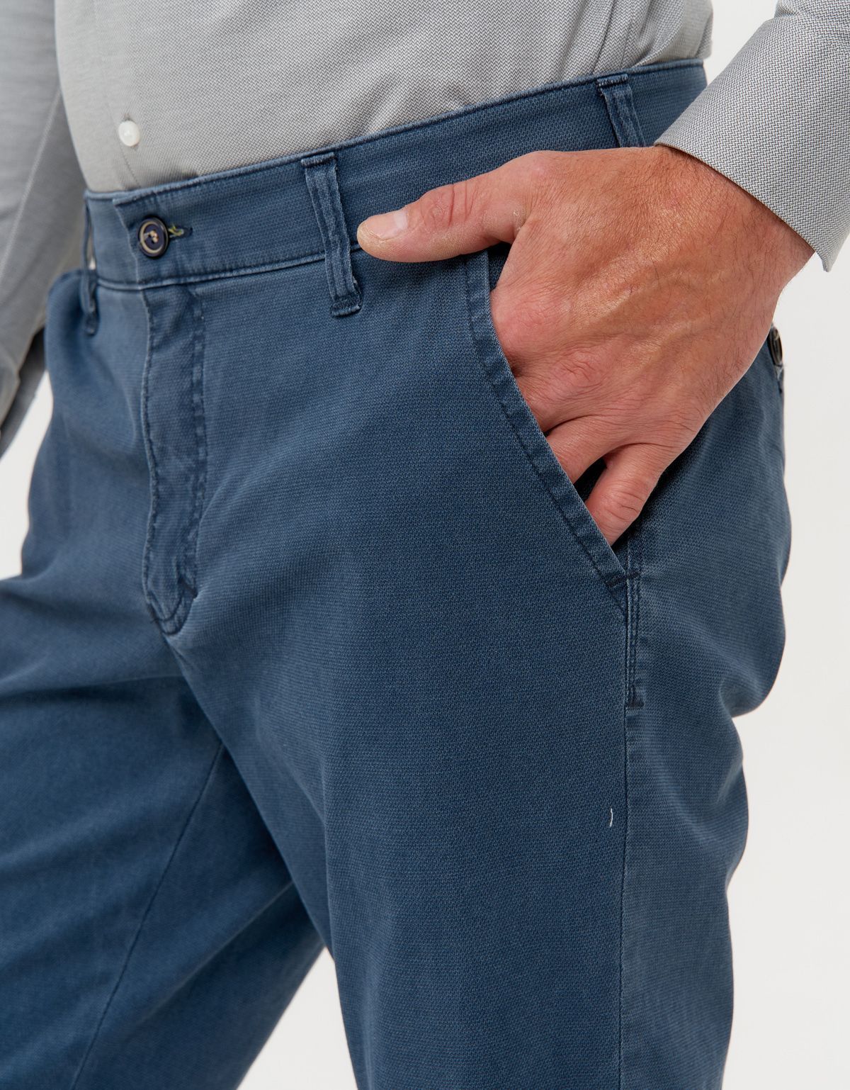 Брюки чинос синие мужские Club of Comfort хлопковые | купить в интернет-магазине Olymp-Men