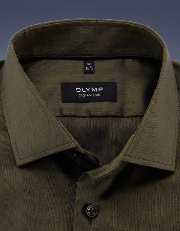 Сорочка мужская зелёная классическая Signature